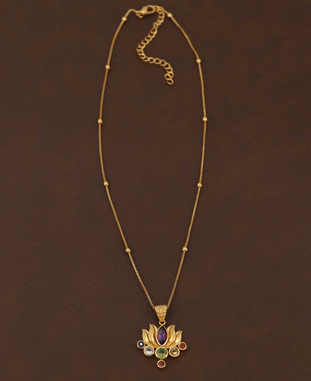 Chakra Gemstone Gold Plated Necklace - Necklaces