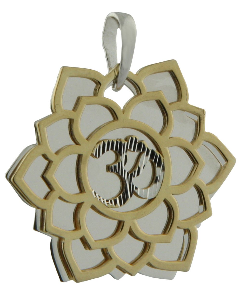 Chakra Jewelry Pendants in Silver and Gold Layered Style - Pendant Crown Chakra