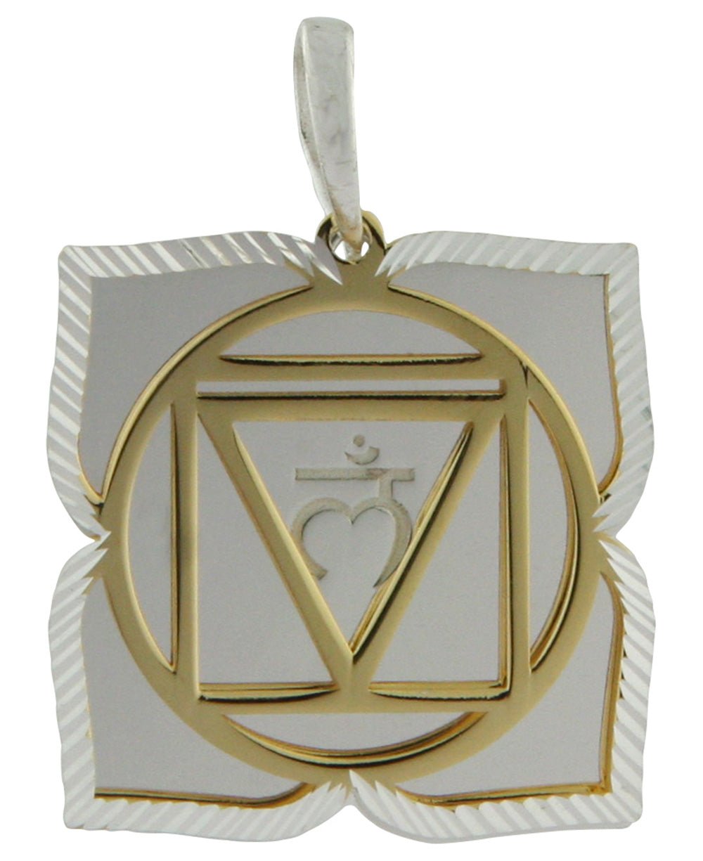 Chakra Jewelry Pendants in Silver and Gold Layered Style - Pendant Root Chakra