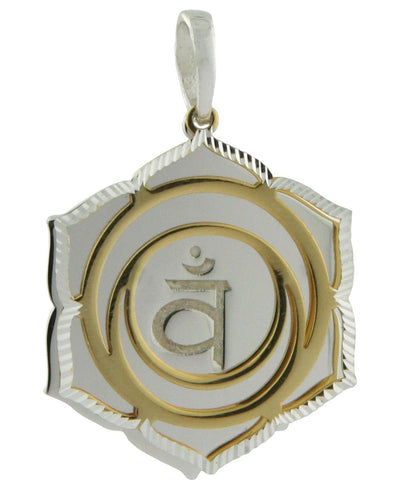 Chakra Jewelry Pendants in Silver and Gold Layered Style - Pendant Sacral Chakra