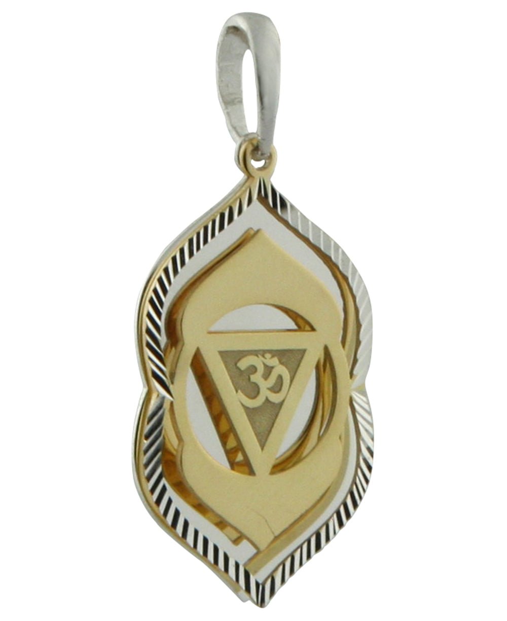 Chakra Jewelry Pendants in Silver and Gold Layered Style - Pendant Third Eye Chakra