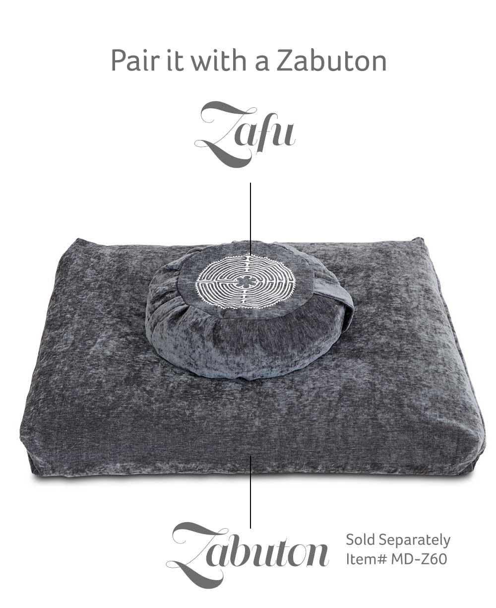 Chartres Labyrinth Design Zafu Meditation Cushion - Massage Cushions