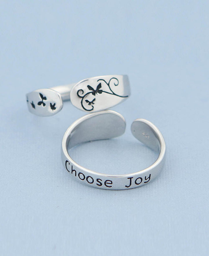 Choose Joy Inspirational Mantra Ring - Rings