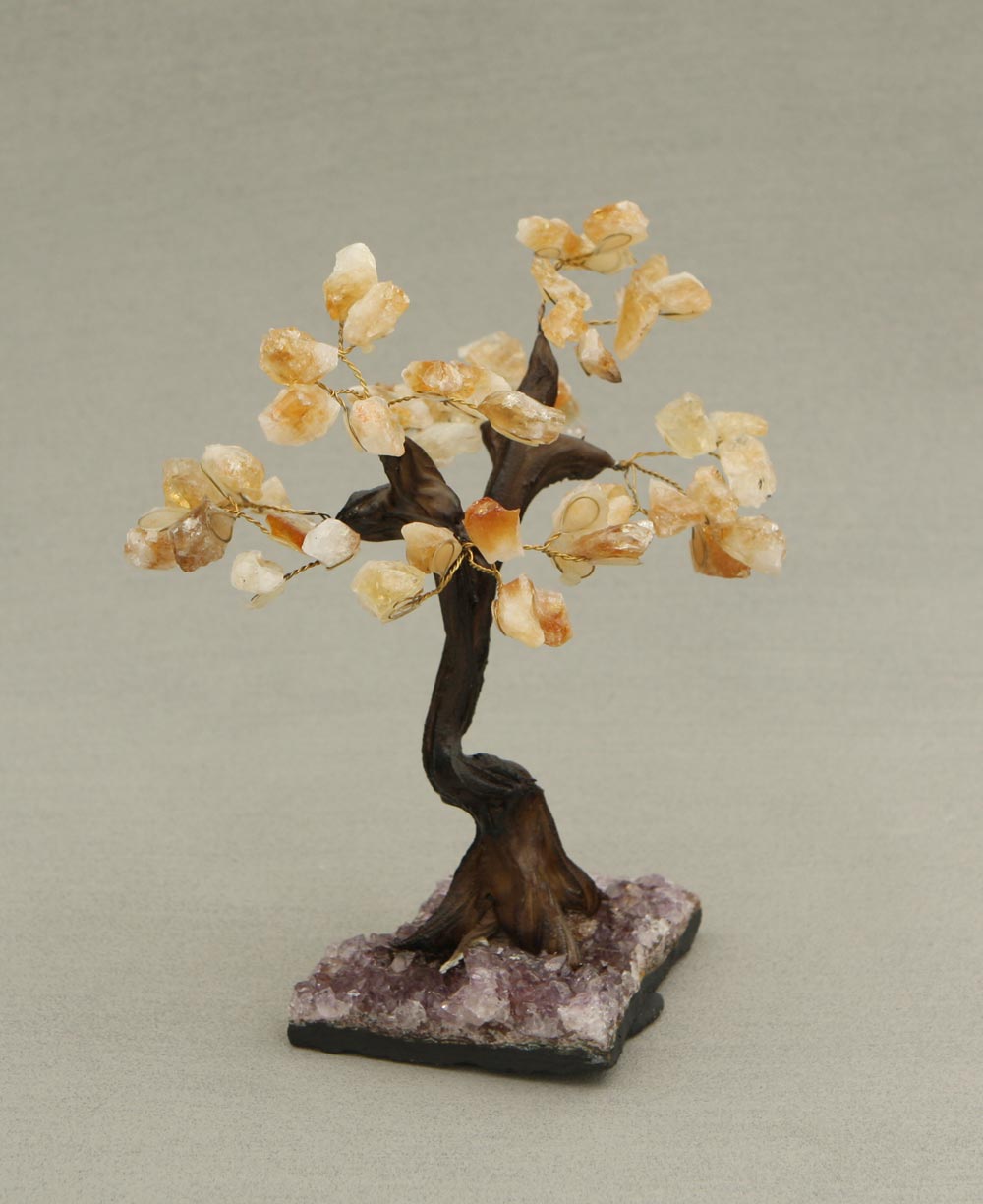 Citrine Gemstone Bonsai Tree - Decor