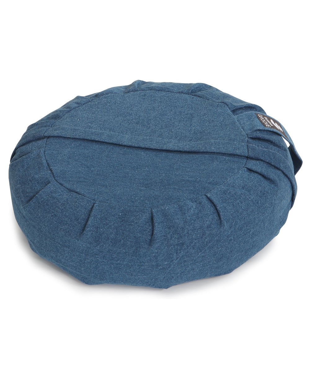 Classic Blue Denim Meditation Zafu Cushion - Massage Cushions