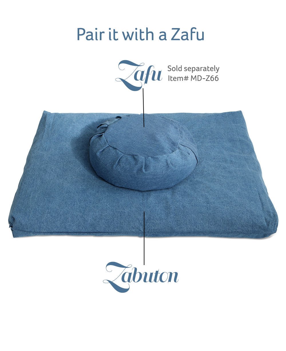 Classic Blue Zabuton Meditation Mat Cushion – Buddha Groove