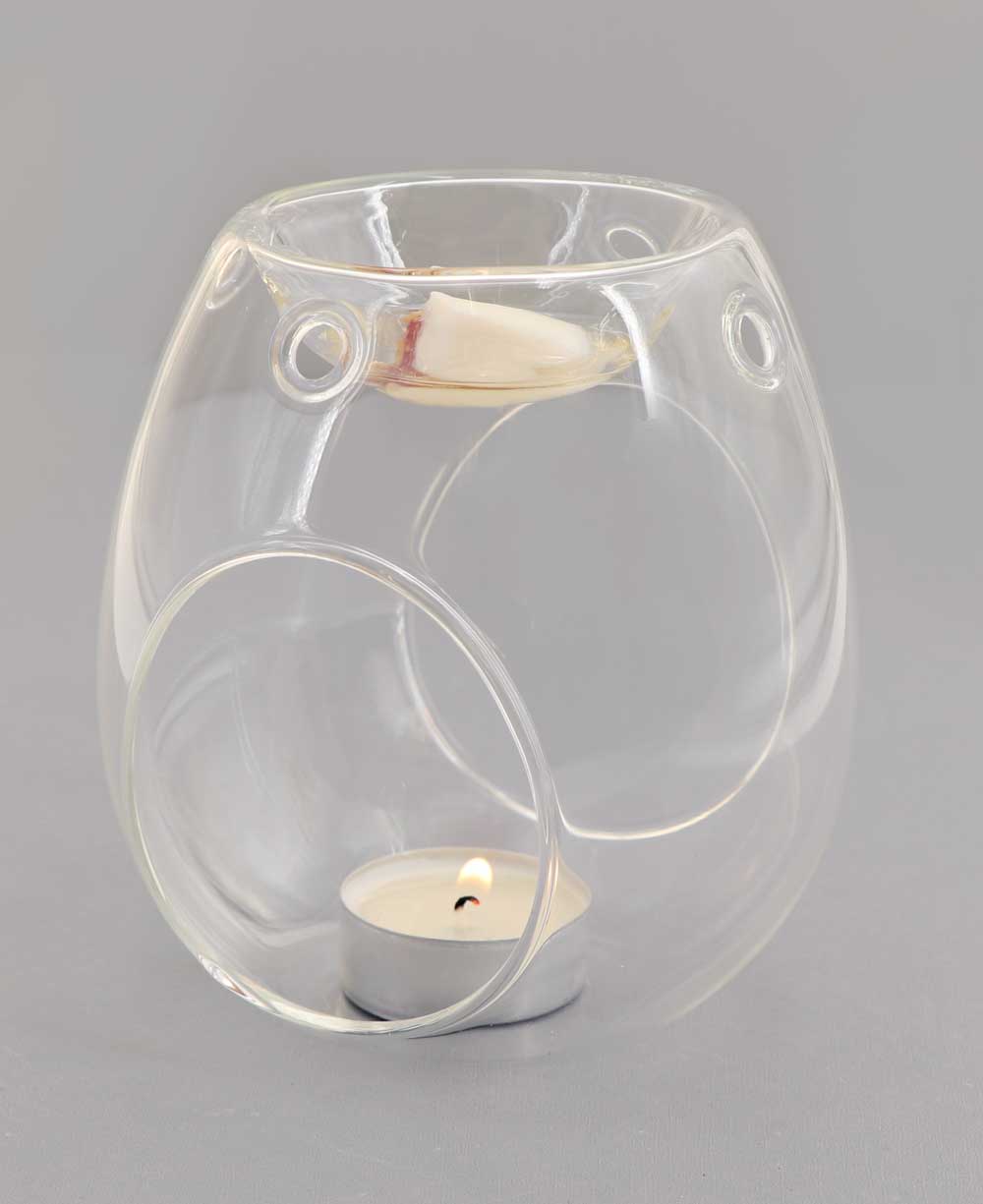 Clear Glass Oil or Wax Melt Burner - Incense Holders