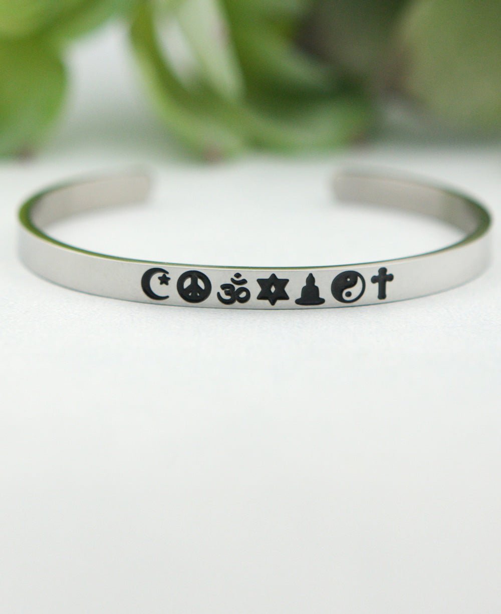 Coexist Symbolic Cuff Bracelet - Bracelets