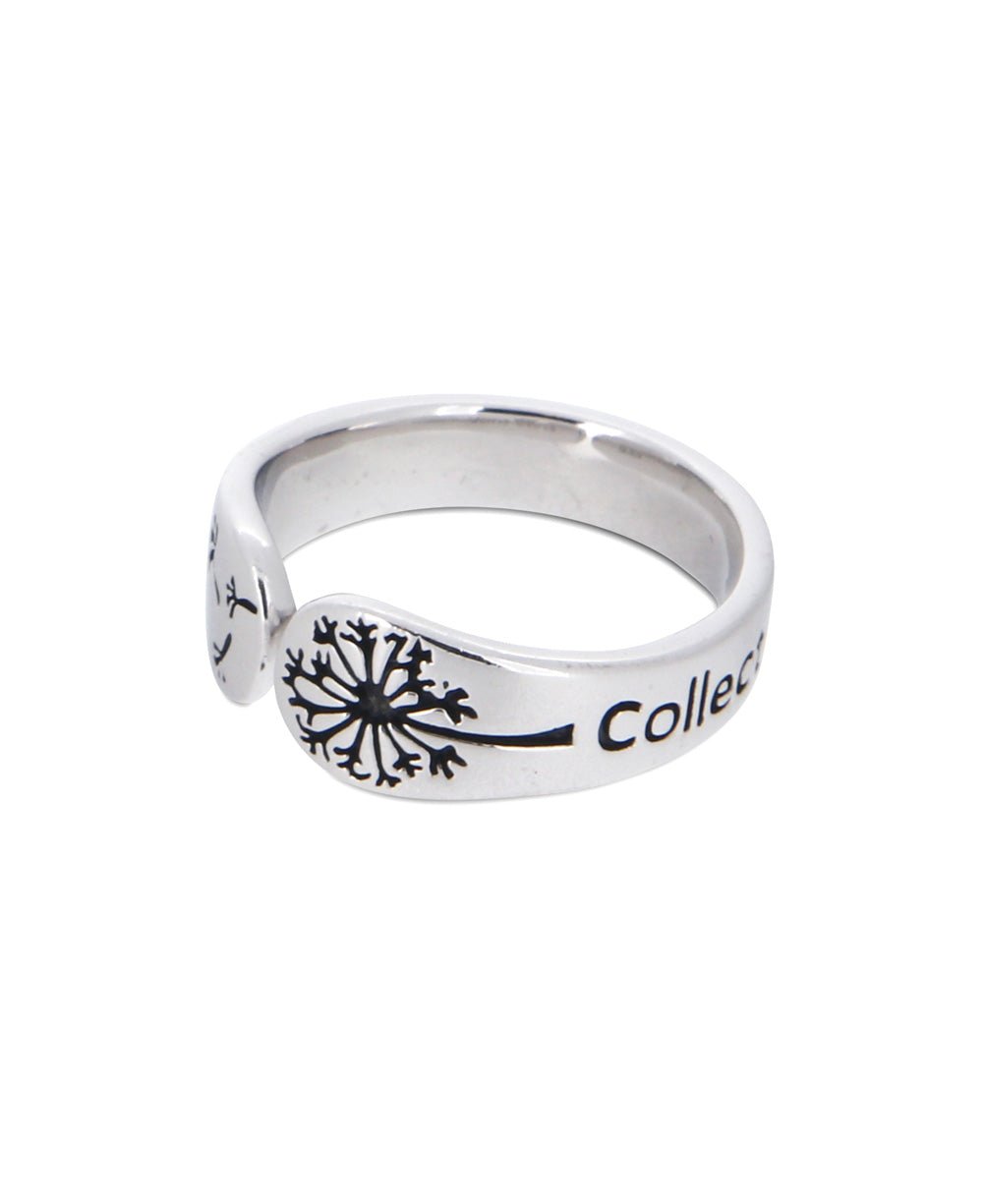Collect Beautiful Moments Dandelion Sterling Silver Adjustable Ring - Rings