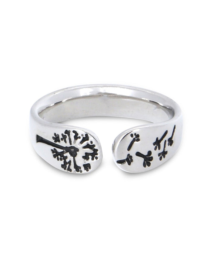 Collect Beautiful Moments Dandelion Sterling Silver Adjustable Ring - Rings