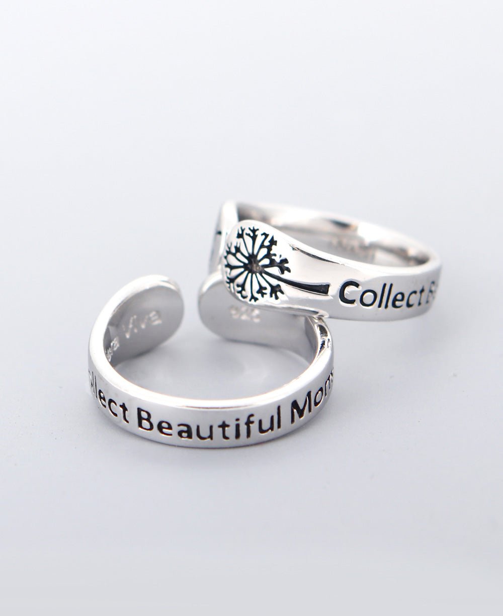 Collect Beautiful Moments Dandelion Sterling Silver Adjustable Ring - Rings