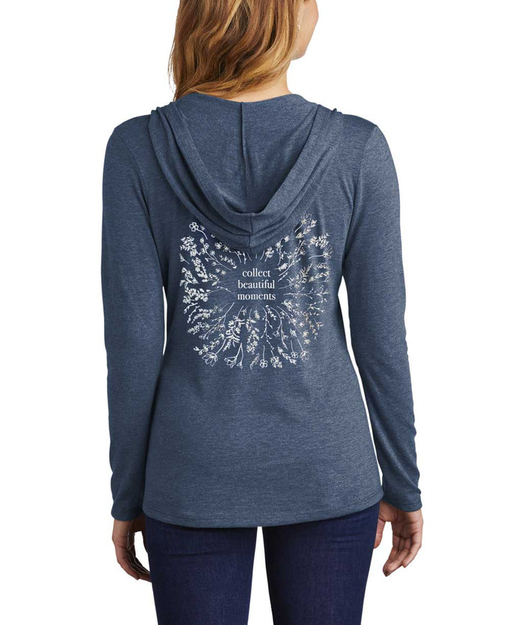Collect Beautiful Moments Long Sleeve Lightweight Hooded Tee - Shirts & Tops S