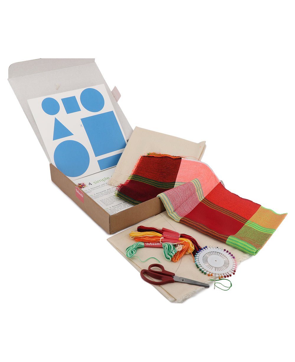 Create Your Own Mandala Decorative Pillow Cover Textile Art Therapy - Throw Pillows Indigo