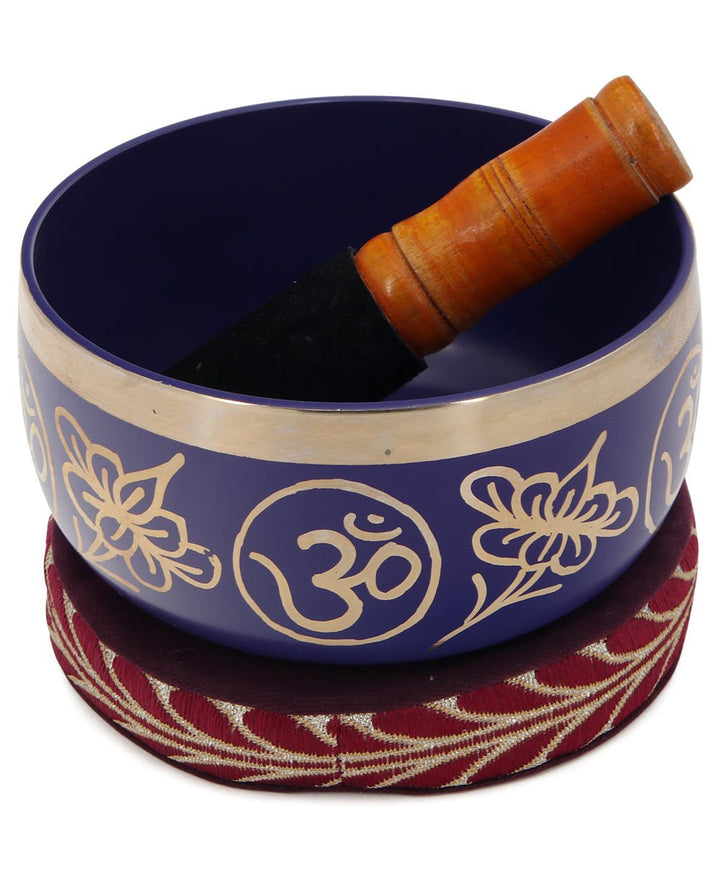 Crown Chakra Meditation Singing Bowl - Hand Bells & Chimes
