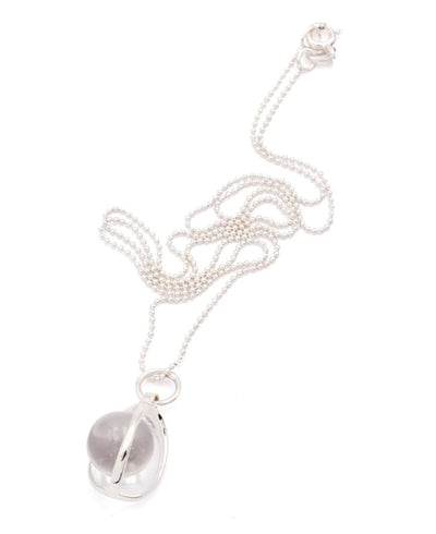 Crystal Ball Gemstone Orb Necklace, Sterling Silver - Necklaces