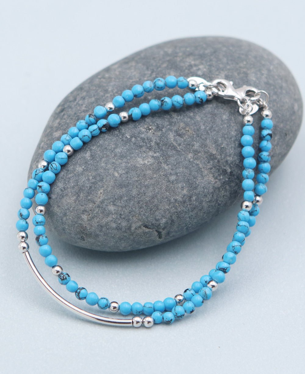Dainty Beads Turquoise Gemstone Bracelets, Multiple Styles - Bracelets Style A