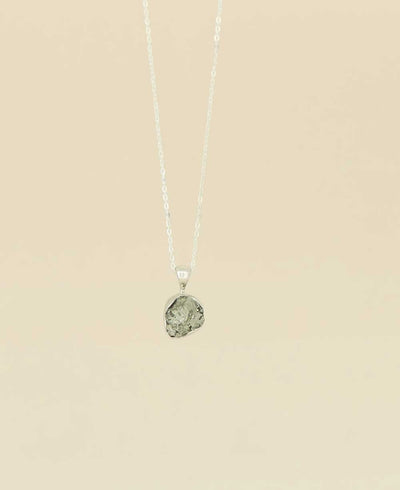 Dainty Sterling Silver Pyrite Necklace - Necklaces