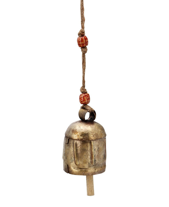 Deep Toned Traditional Indian Copper Cow Bells, Fair Trade - Wind Chimes Small