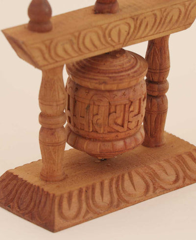 DIY Paint Carved Wood Prayer Wheel - Religious Altars