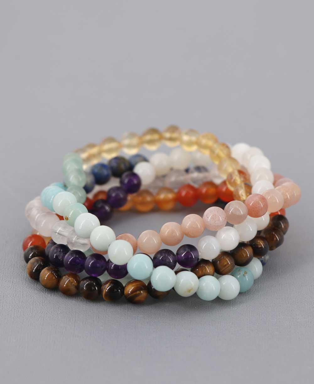 Duotone Gemstones Intention Stretch Bracelets - Bracelets Calm