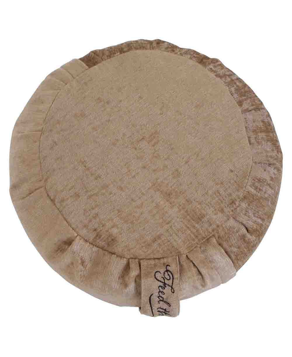 Earth Brown Chenille Zafu Cushion - Massage Cushions Light Brown