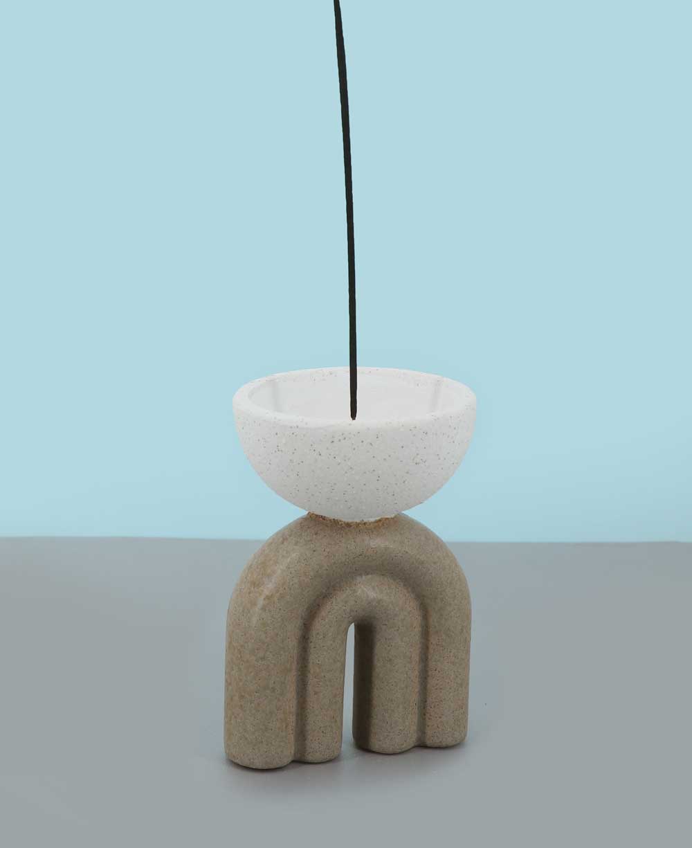 Earthenware Clay Two-Toned Incense Holder - Incense Holders