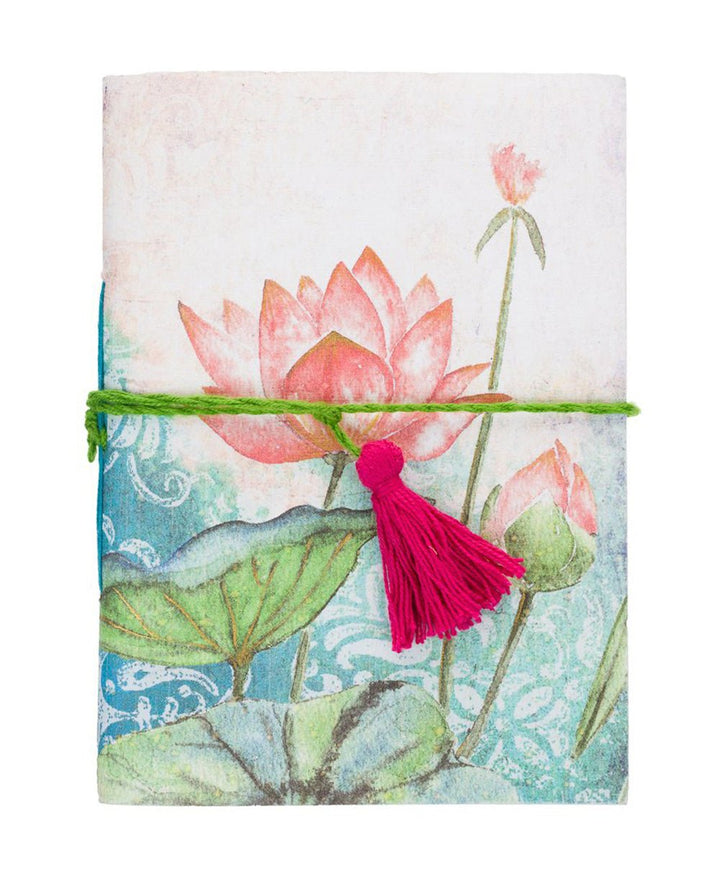 Eco-Friendly Handmade Cotton Lotus Journal - Notebooks & Notepads