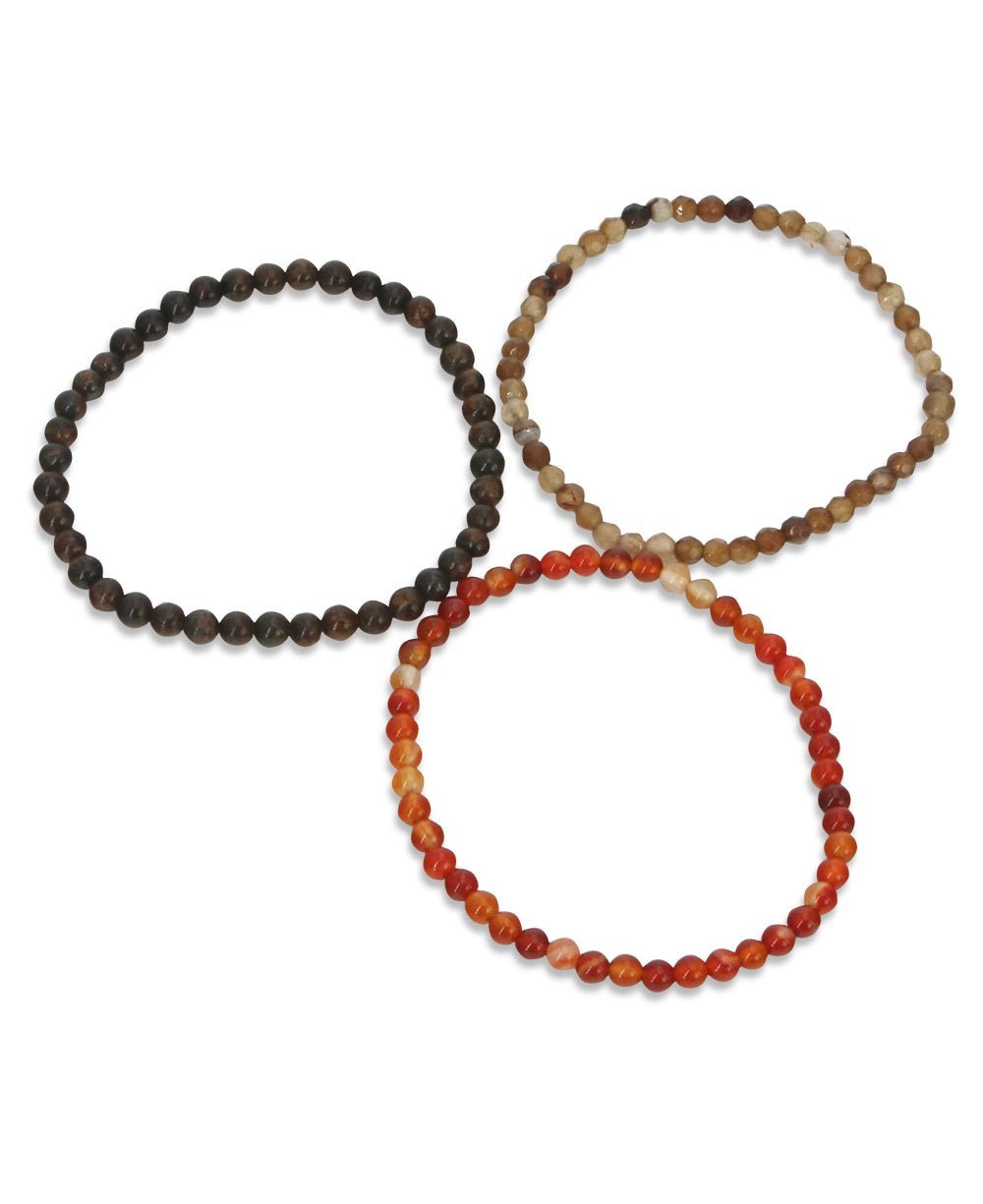 Energy Bracelets for Courage and Confidence, Set of 3 - Bracelets