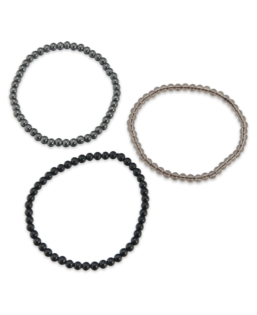 Energy Bracelets for Protection and Centering, Set of 3 - Bracelets
