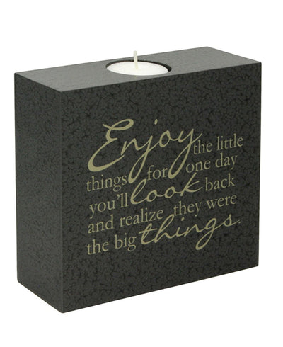 Enjoy The Little Things Inspirational TeaLight Holder - Candle Holders