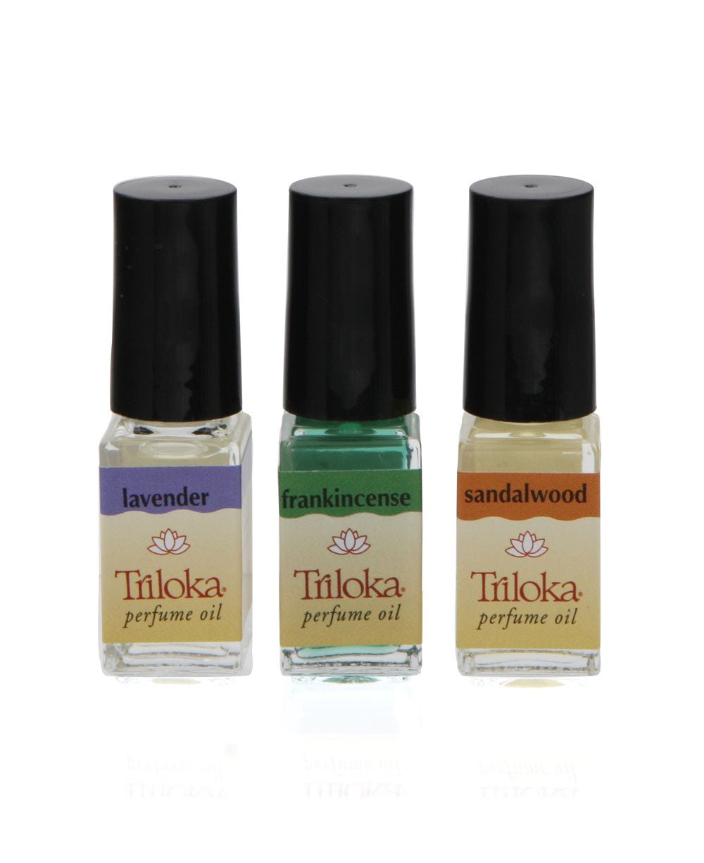 Essential Oil Perfume Trio, Set of 3 Natural Fragrances -