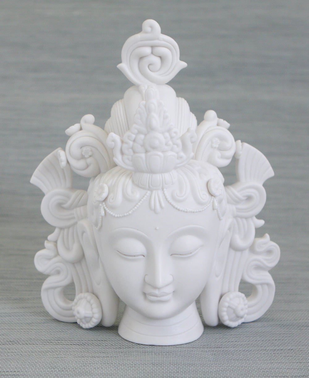 Face of Tara, White Porcelain Statue - Sculptures & Statues