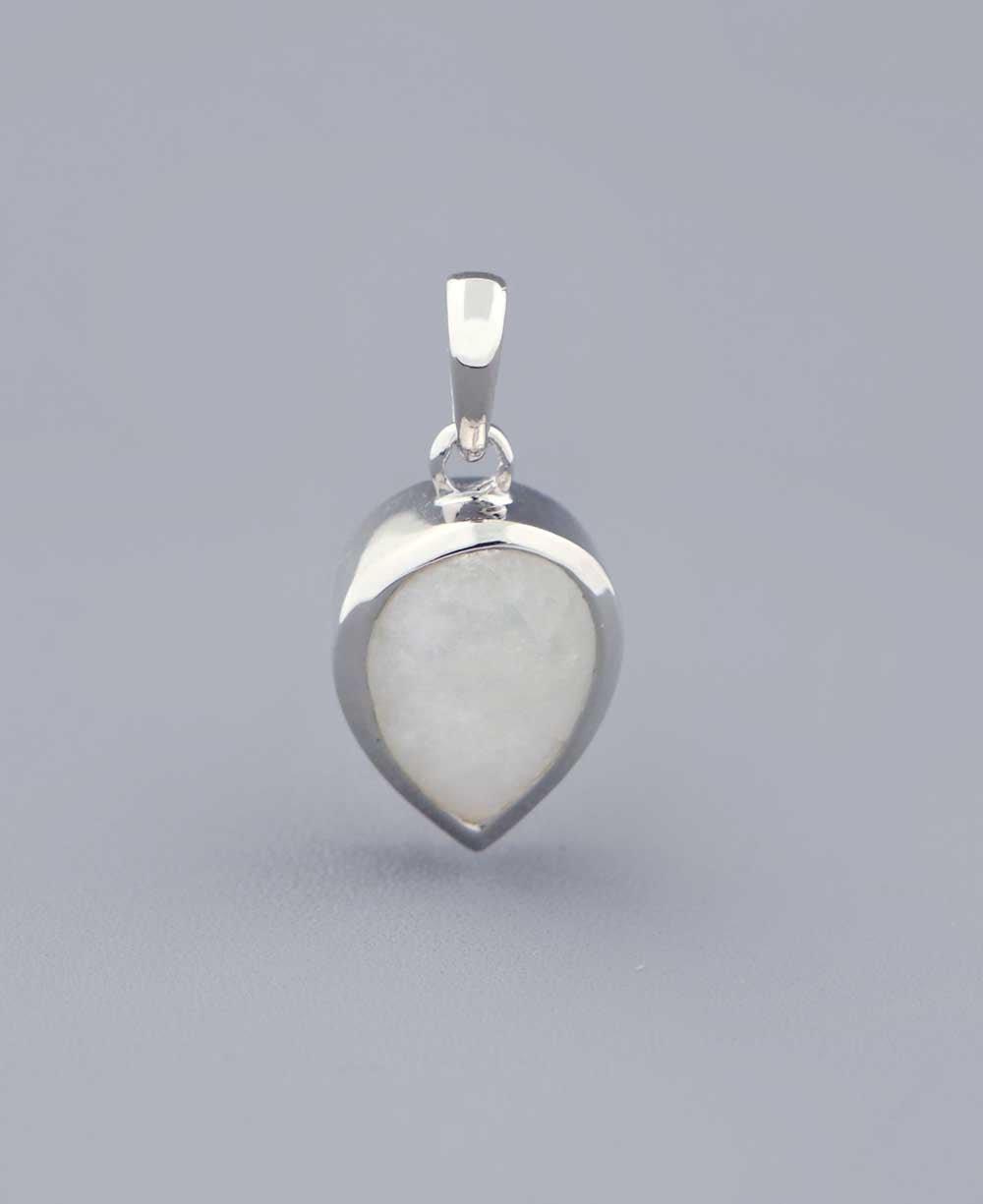 Faceted Moonstone Minimalist Pendant, Sterling Silver - Charms & Pendants