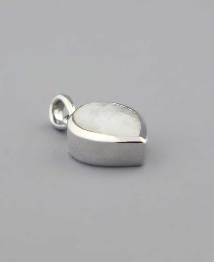 Faceted Moonstone Minimalist Pendant, Sterling Silver - Charms & Pendants