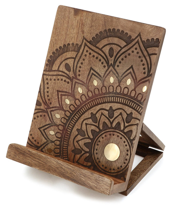 Fair Trade Mandala Design Tablet and Book Stand - Book Stands & Rests