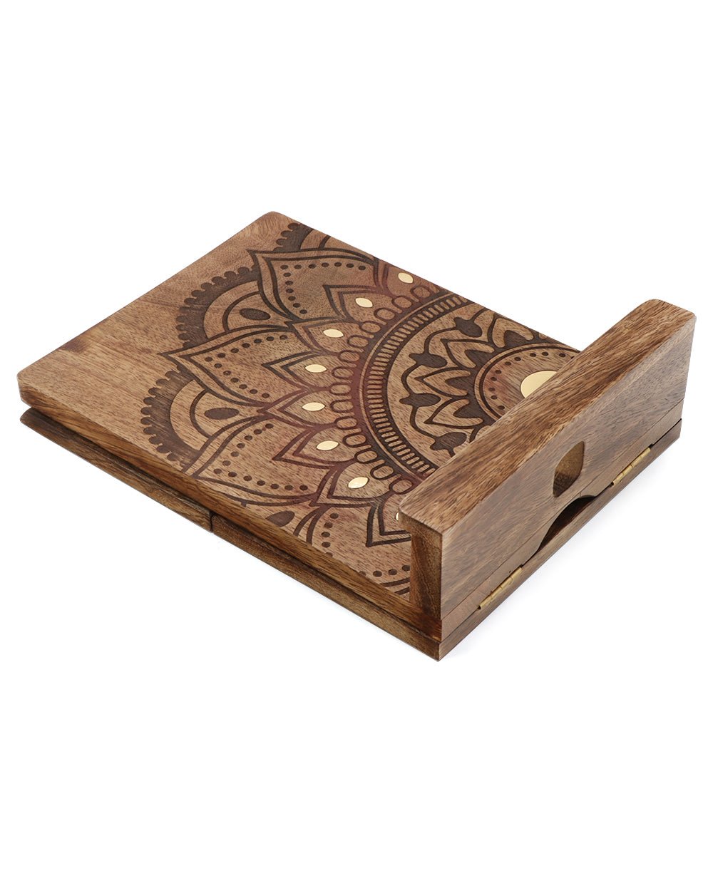 Fair Trade Mandala Design Tablet and Book Stand - Book Stands & Rests