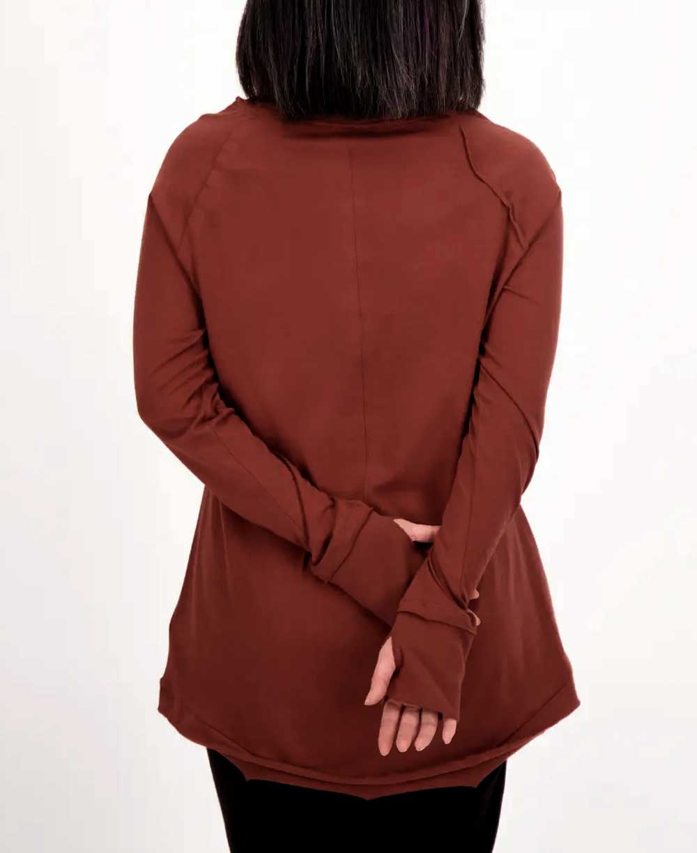 Fair Trade Organic Cotton Greatness Takes Time Long Sleeve Yoga Tunic Tee - Shirts & Tops S