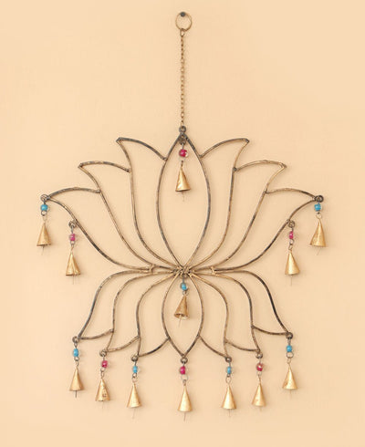 Fair Trade Reflection Lotus Chime and Wall Art - Wind Chimes