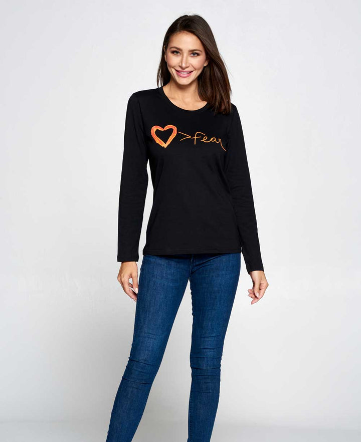 Fair Trade T-Shirt, Love Is Greater Than Fear - Shirts & Tops S