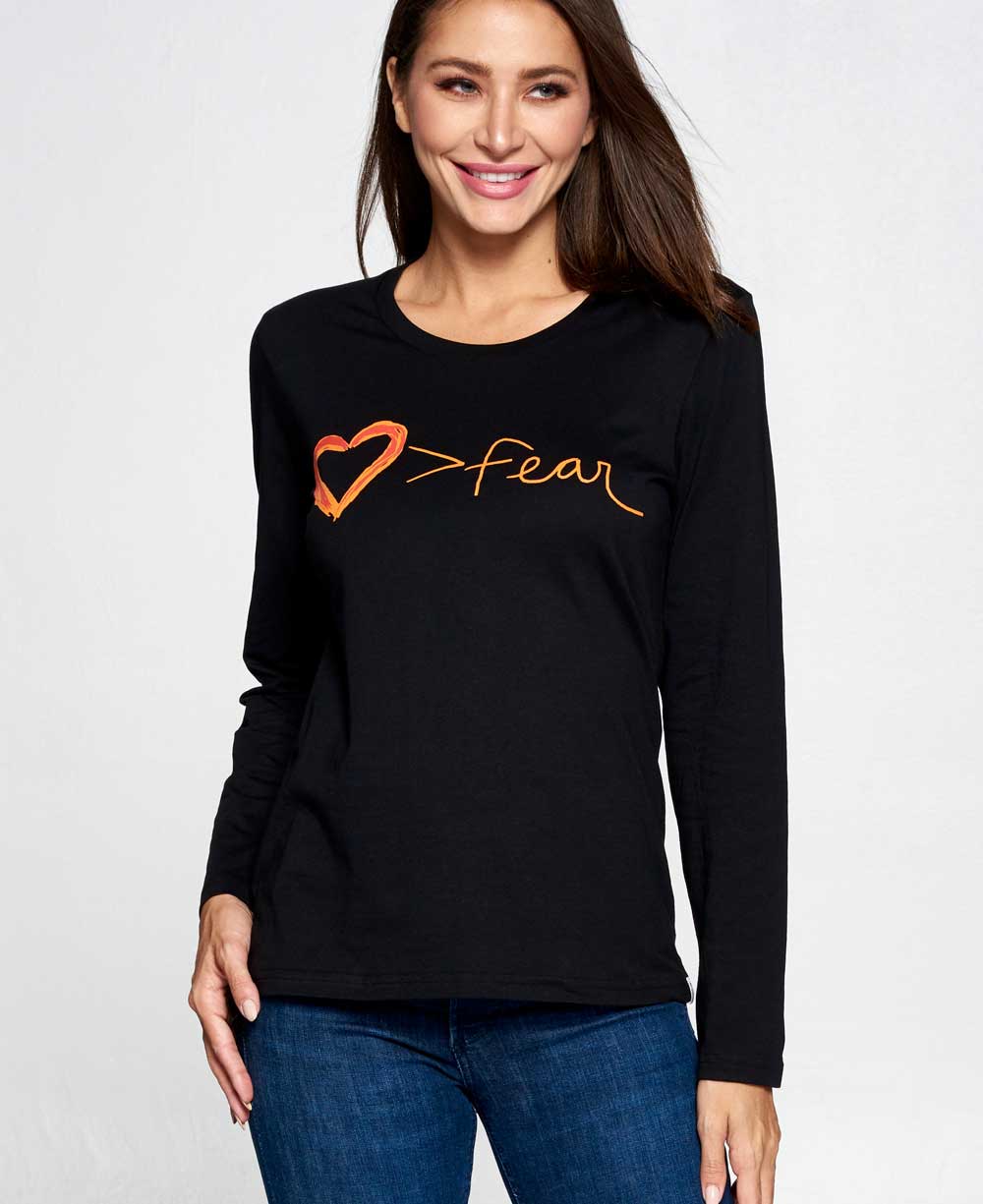 Fair Trade T-Shirt, Love Is Greater Than Fear - Shirts & Tops S