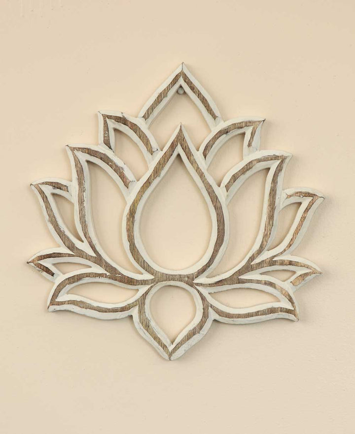 Fairtrade and Hand-Carved Lotus Wood Wall Hanging - Posters, Prints, & Visual Artwork