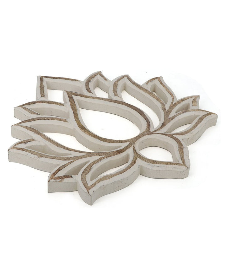 Fairtrade and Hand-Carved Lotus Wood Wall Hanging - Posters, Prints, & Visual Artwork
