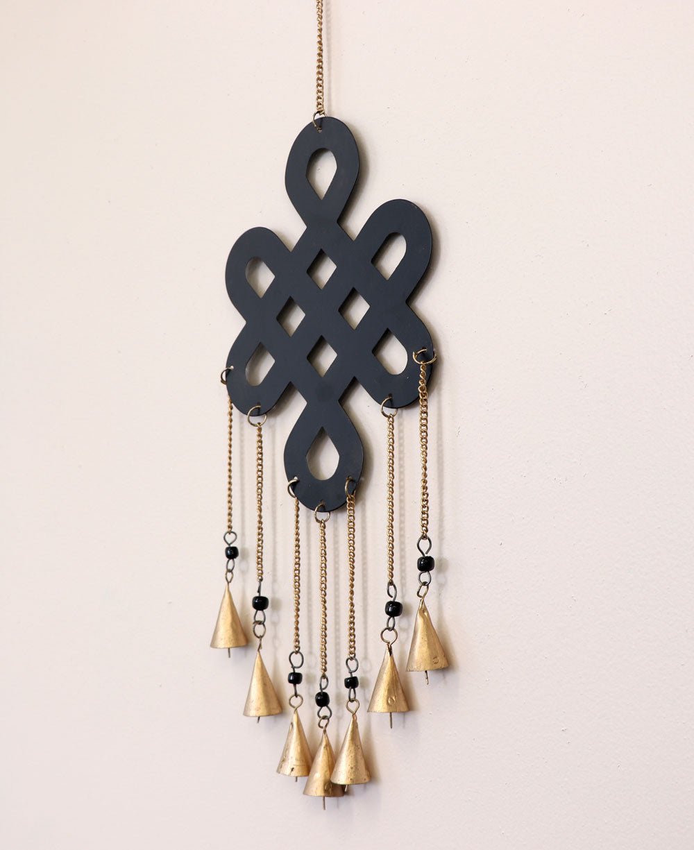 Fairtrade Endless Knot Chime Metal Wall Hanging - Wind Chimes