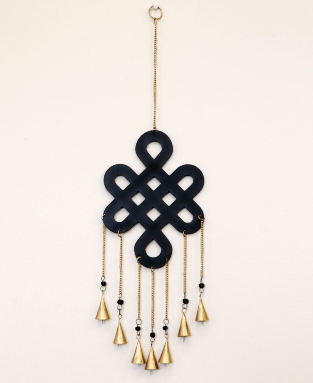 Fairtrade Endless Knot Chime Metal Wall Hanging - Wind Chimes