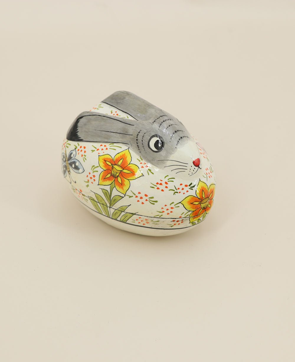 Fairtrade Floral Colorful Rabbit Trinket Box - Gift Boxes & Tins