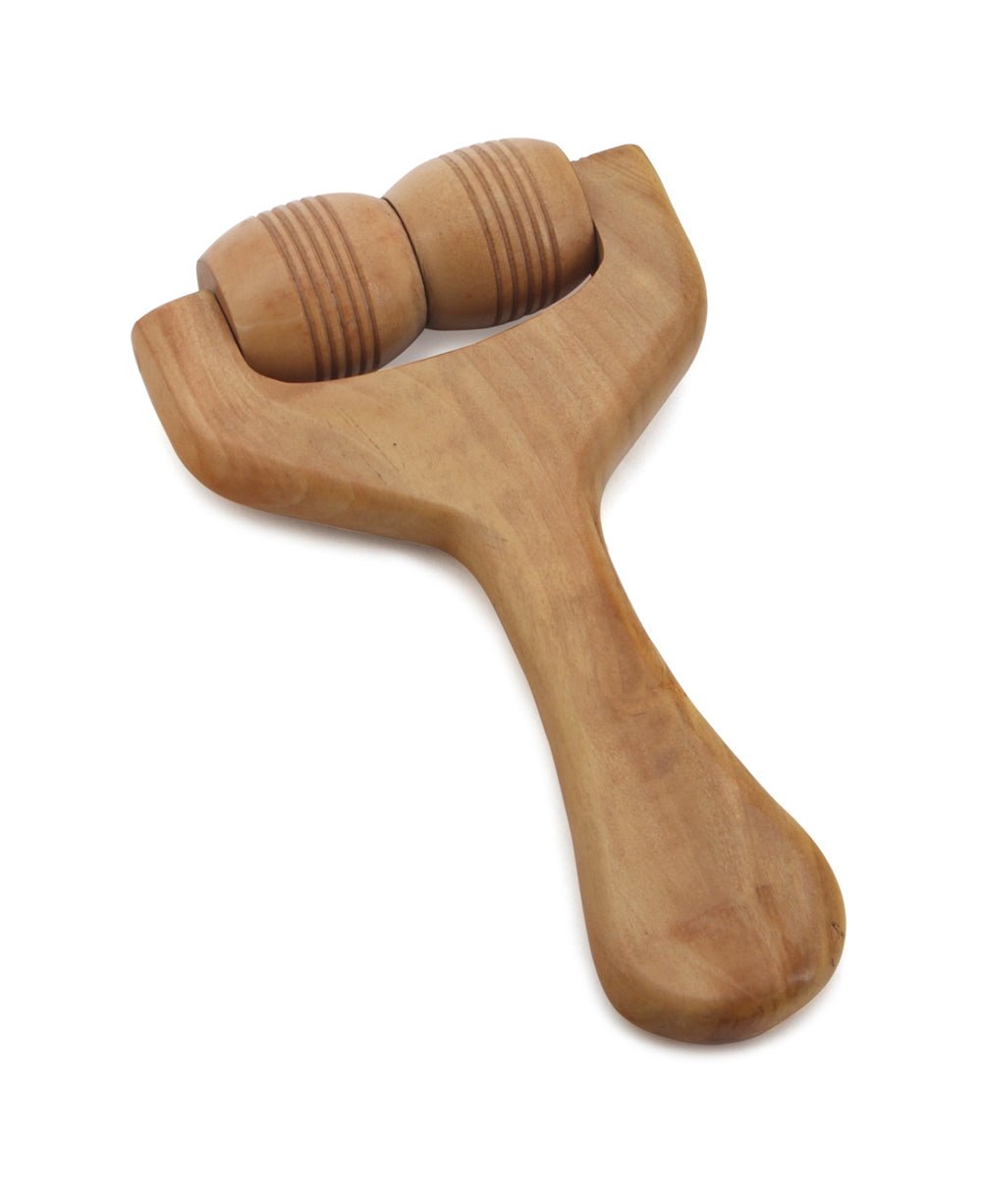 Fairtrade Handheld Wood Body Roller Massager - Manual Massage Tools