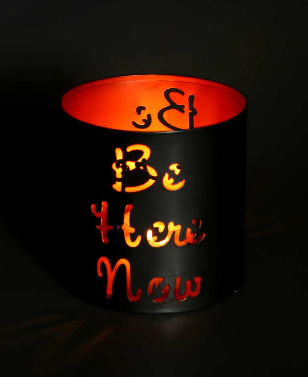 Fairtrade Inspirational Be Here Now Candle / Pen Holder - Candle Holders