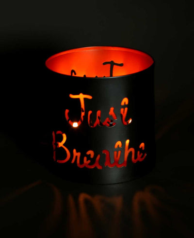 Fairtrade Inspirational Just Breathe Candle / Pen Holder - Candle Holders