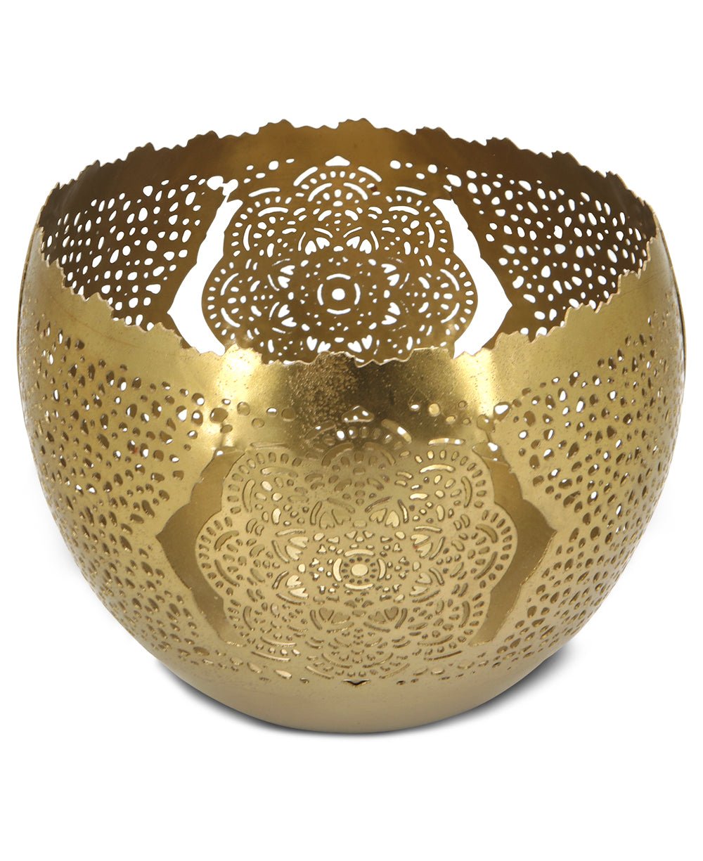 Fairtrade Mandala Design Decorative Bowl Votive Candle Lantern - Decorative Bowls