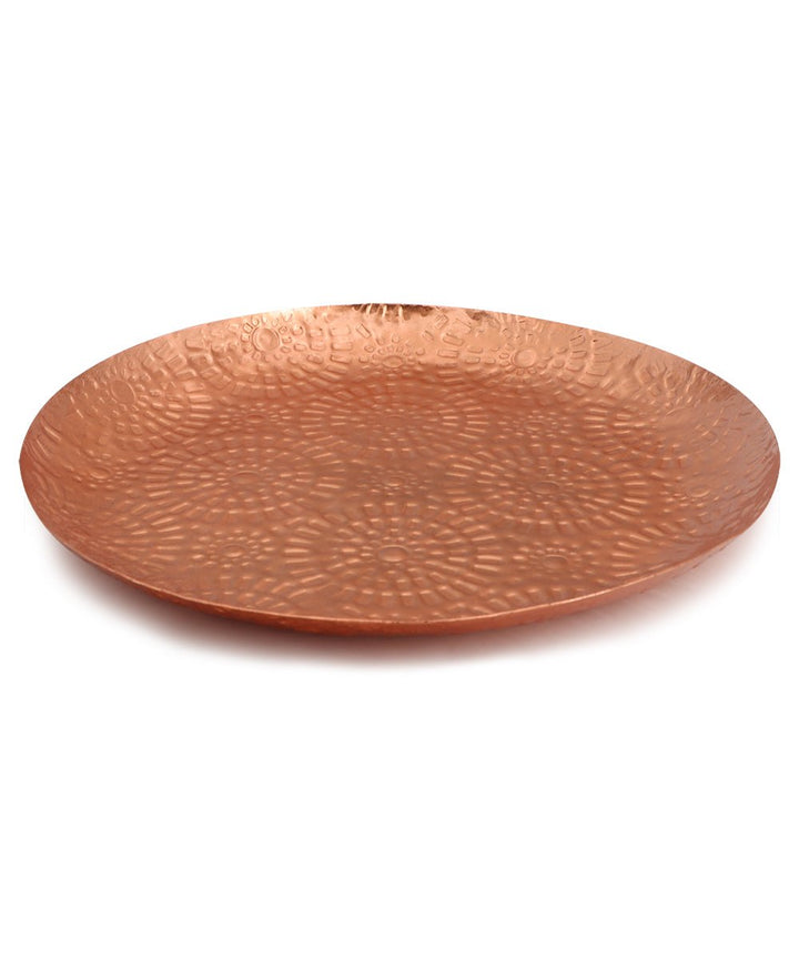 Fairtrade Mandala Design Recycled Metal Copper Tray - Decorative Trays